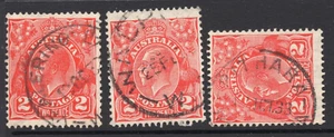 KGV Australia 2d Reds  YEALERING WALPOLE PITHARA WA CDS - Picture 1 of 1