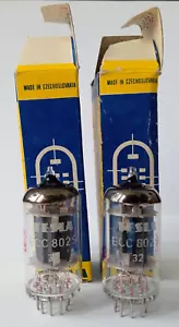 ECC802S ECC82 12AU7 TESLA NEU NOS NEU IM KARTON ABGESTIMMTES PAAR GETESTET GLEICHE CHARGE - Bild 1 von 7