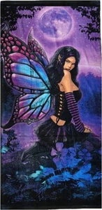 New Full Moon Fairy Purple Beach Bath Pool Gift Towel Woman Butterfly Wings Sexy - Picture 1 of 2