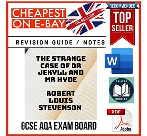 AQA GCSE Dr Jekyll & Mr Hyde All Characters Key Quotes Grade 9Revision Notes - Picture 1 of 4