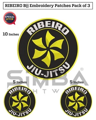 BJJ Ribeiro Embroidery Patches Jiujitsu Martial Arts Patches BJJ kimono Patches - Image 1 of 4