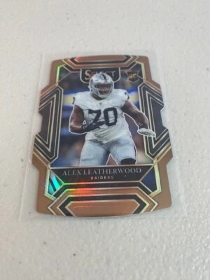 ALEX LEATHERWOOD SP /199 Die-Cut Prizm Rookie RC 2021 Panini Select Raiders - Image 1 of 2