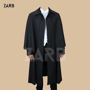 Abrigo con capa Inverness negro para hombre - Callahan Frock Coat, plumero - Navidad - Imagen 1 de 9