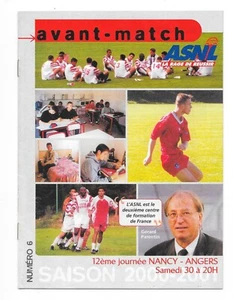 Avant Match - Saison 2000/2001 - N°06 - Centre de formation - Nancy / Angers - Picture 1 of 1