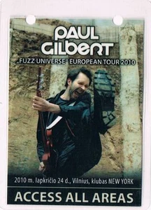 PAUL GILBERT 24.11.2010. VILNIUS, LITHUANIA - ACCESS ALL AREAS - BACKSTAGE PASS - Picture 1 of 1