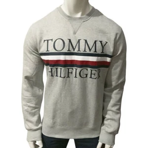 NEU MIT ETIKETT TOMMY HILFIGER AUTHENTISCHES GRAUES LANGARM-SWEATSHIRT FÜR HERREN MIT RUNDHALSAUSSCHNITT GRÖSSE S - Bild 1 von 6