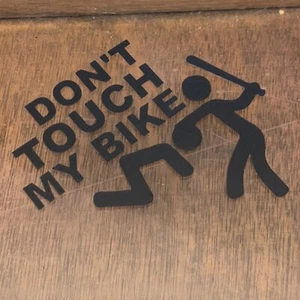 (2) Don’t Touch My Bike 3.5" Vinyl Decal Bumper Window Motorcycle Helmet Sticker - Picture 1 of 3