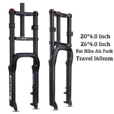 Double Shoulder Snow Bike Air Forks 20/26x4.0inch E-bike Supension Front Forks - Image 1 of 4