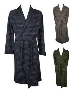 RAGNO Herren langer gekreuzter Morgenmantel mit Taschen und warmem und weichem Gürtel Öko f - Bild 1 von 13