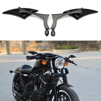 Motorcycle Rearview Mirror Blade Black for Harley Cruiser Bobber Chopper AF - Image 1 of 4