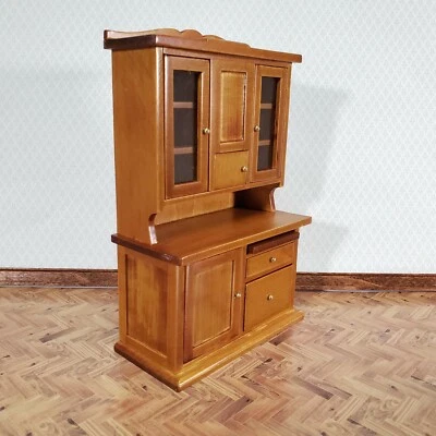 Dollhouse Kitchen Cabinet Flour Bin 1:12 Scale Miniature Furniture Walnut Finish - Image 1 of 4