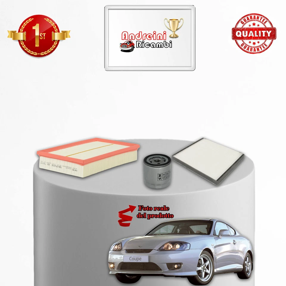 Set Entretien 3 Filtres Hyundai Coupe II 1.6 79KW 107CV à Partir De 2002-> - Photo 1/1