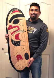 Northwest Coast native First Nation red cedar 40 inch BEAR guaranteed authentic - Picture 1 of 9