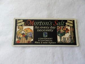 RARO Morton's Salt-An Everyday Necessity Ink Setter--9" por 4" - Imagen 1 de 3