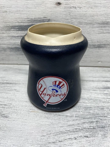YANKEES  Rubber Can Koozie Cooler VINTAGE Cover