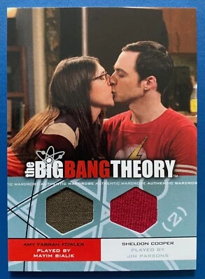 Big Bang Theory Seasons 3 & 4 - DM02 DUAL WARDROBE CARD Amy & Sheldon - Image 1 of 2