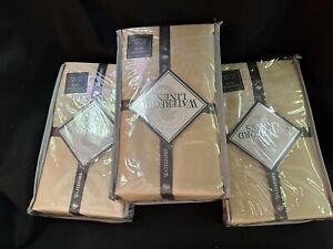 3 Waterford Linens Euro Shams Copeland Champagne