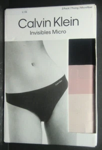 Calvin Klein Invisibles Seamless Thong Panties, 3 Pack L (36-38) - Picture 1 of 3