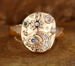 Anello cristallo stella di luna malocchio - Foto 1 di 2