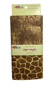 Brown Giraffe & Reptile Fabric Palette Super Singles 100% Cotton 1 Yard Each - Picture 1 of 5