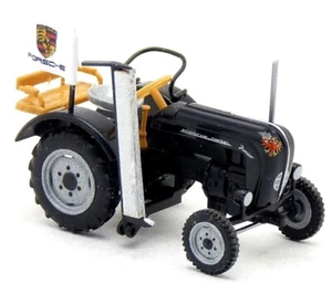 Busch 50008 - Porsche Junior K schwarz Mähwerk Traktor Modell Trecker 1:87 H0 - Bild 1 von 3