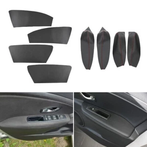 4 paneles de reposabrazos de manija de puerta cubierta de cuero para Renault Megane 3 2008-14 - Imagen 1 de 11