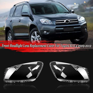 Pair Headlight Cover Lens Clear Car Replacement Shell For Toyota RAV4 2009-2012 - Picture 1 of 12