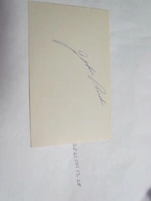 John Purdin SIGNED 3X5 INDEX CARD Beckett Pre-Certified 5 - Image 1 of 3
