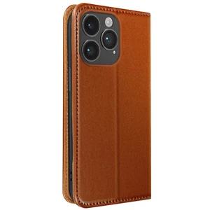 Genuine Leather Wallet Case for iPhone 14 Pro Max, Card Holder - Picture 1 of 6