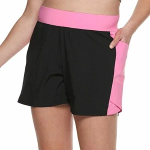 NEW TEK GEAR Women Athletic Workout Shorts Tennis Hiking Pockets Black Plus 3X - Picture 1 of 3