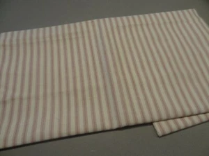 26 inches of Off White & Mauve Striped Fabric **NEW** - Picture 1 of 1