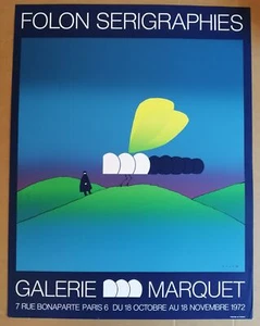 FOLON seriegraphies affiche originale '72 galerie marquet - Picture 1 of 1