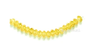 18 Cubic Zirconia Rondelle Beads 6mm Yellow #64210 - Picture 1 of 1