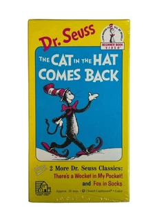 Dr. Seuss DIE KATZE IM HUT KOMMT ZURÜCK ( VHS, 1989 ) plus Tasche, Fuchs in Socken - Bild 1 von 3
