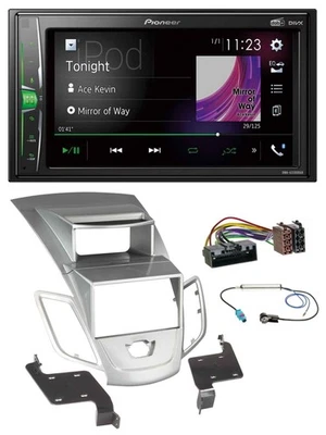 Pioneer 2DIN MP3 DAB USB Bluetooth Autoradio für Ford Fiesta 2010-17 Display sil - Bild 1 von 4