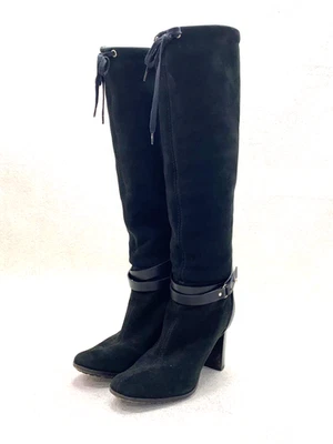 GUCCI Botas Largas de Gamuza Negras Zapatos para Mujer US 9.5 Auténticas Foto 1 de 4