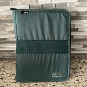 Fünf Sterne Met Vintage grün Tagesplaner Reißverschluss Beutel nur 3 Ringe - Bild 1 von 9