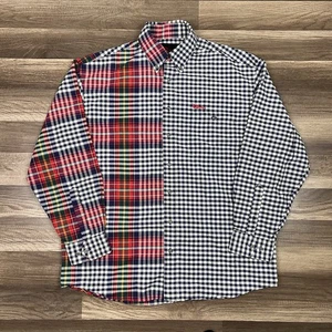 Vintage MO BETTA Garth Brooks Split Plaid Western Unique Shirt Men’s Sz 2XL - Picture 1 of 11