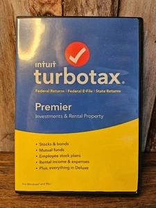 Turbo Tax Premier 2016 Software *Free Shipping* - Afbeelding 1 van 4