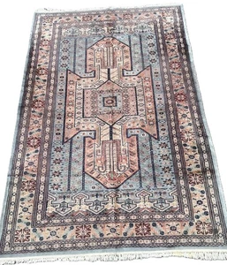 EIN ALTER HANDGEKNÜPFTER TRADITIONELLER PAKISTAN ORIENTTEPPICH (253 x 160 cm)* - Bild 1 von 18