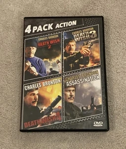 Death Wish 2 + 3 + 4 + Assassination 4 Pack Action DVD  *Tested, Working* - Foto 1 di 5