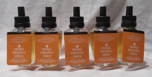 Juego de 5 bombillas de recarga de flores de pared White Barn Bath & Body Works PUNCHE DE PIÑA NARANJA - Imagen 1 de 4
