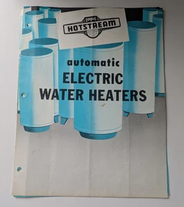 2 Hotstream Water Heaters Sales Brochure Electric Gas Models Specs Cleveland OH - Picture 1 of 5