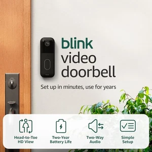 Blink Video Doorbell (newest model) – Head-to-toe HD view, two-year battery life - Picture 1 of 6