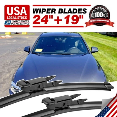 24"+19" High Quality Front Windshield Wiper Blades For 2006-2013 Audi A3 Quattro - Image 1 of 4