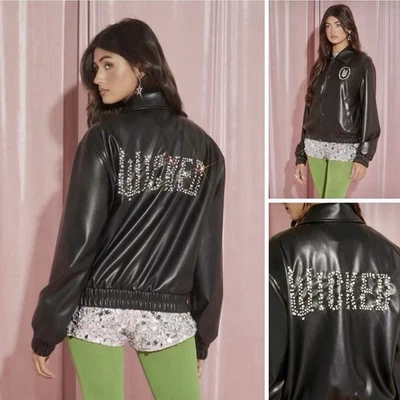Chaqueta de cuero sintético Wicked Movie Forever 21 Elphaba edición limitada talla M nueva con etiquetas Foto 1 de 4