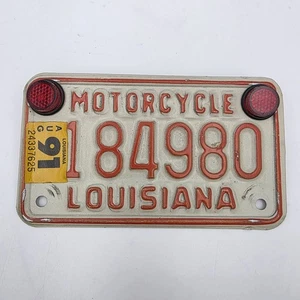 1980s Louisiana MOTORCYCLE License Plate 65244 - Picture 1 of 2