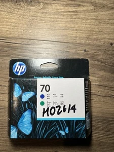 NEW SEALED! GENUINE HP 70 Blue and Green Printhead C9408A Z3100 Z3200. July 2021 - Picture 1 of 4