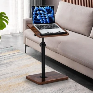 TV Tray Table for Couch, 360° Swivel/Height Adjustable / 180° Flip, C Shaped ... - Picture 1 of 7