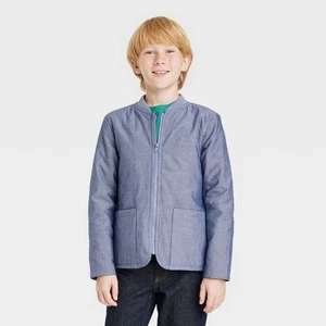 Boys' Quilted Aviation Jacket - Cat & Jack Dark Blue - Picture 1 of 1